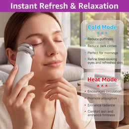 Depuffing Wand for Eyes & Face, 2-in-1 Cold & Heat Eye & Facial Massager
