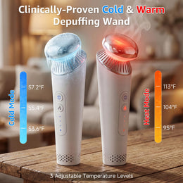 Depuffing Wand for Eyes & Face, 2-in-1 Cold & Heat Eye & Facial Massager